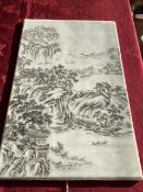 A 19TH/20TH CHINESE PORCELIAN PLAQUE 38 X 25 CM