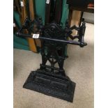 A VICTORIAN PERIOD WROUGHT IRON UMBRELLA STAND