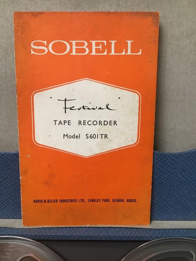 A VINTAGE CASED SOBELL FESTIVAL REEL TO REEL TAPE RECORDER - Image 8 of 8