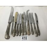A QUANTITY OF SILVER HANDLED CUTLERY