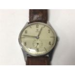 A 1950'S/60'S TUDOR MANUAL WIND GENTS WRISTWATCH, STAINLESS STEEL CASE, 17 JEWEL MOVEMENT, THE