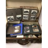 A SUITCASE OF MAINLY PHOTOGRAPH ALBUMS BLACK AND WHITE OF CONTINENTAL SCENES