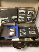 A SUITCASE OF MAINLY PHOTOGRAPH ALBUMS BLACK AND WHITE OF CONTINENTAL SCENES