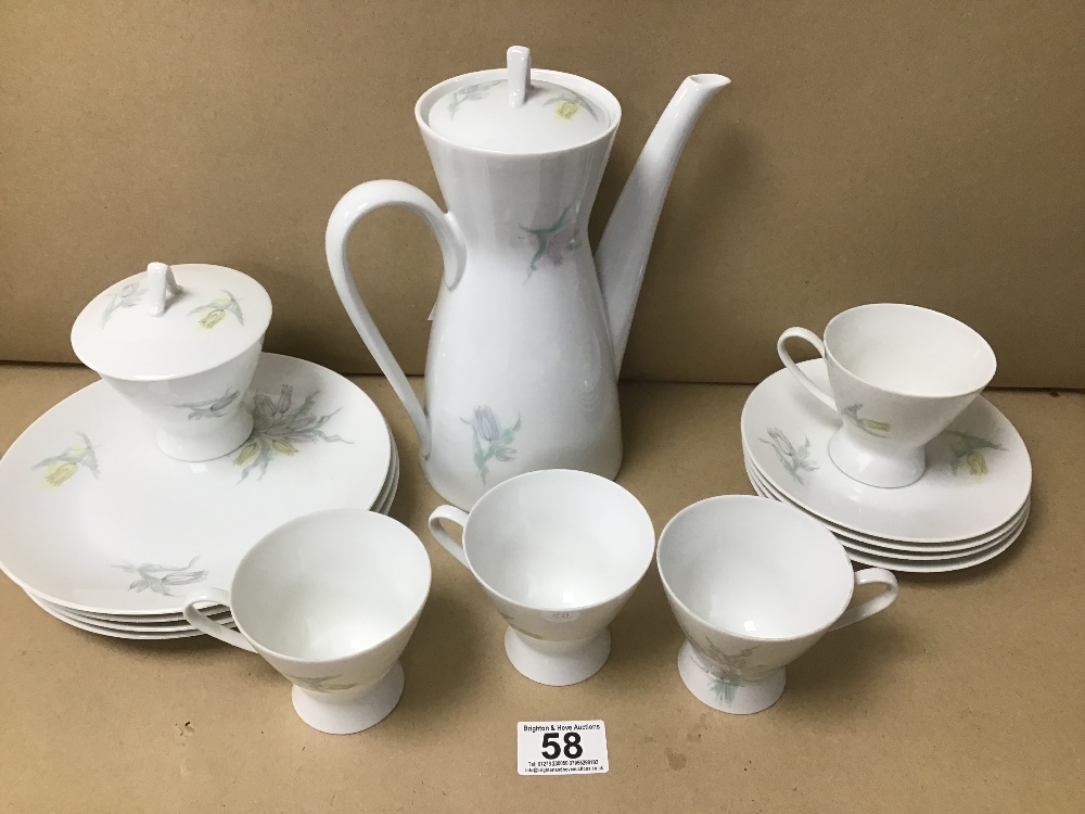 A FOURTEEN PIECE ROSENTHAL OF GERMANY COFFEE SET