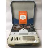 A VINTAGE CASED SOBELL FESTIVAL REEL TO REEL TAPE RECORDER