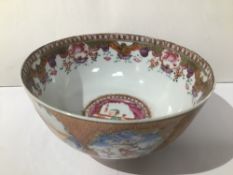 A CHINESE CHIN LUNG PERIOD PORCELIAN BOWL 14 X 7 CM