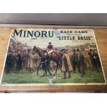 MINORU HORSE RACING GAME "LITTLE ROSIE" EDITION BY JOHN JAQUES & SONS LTD, IN ORGINAL BOX