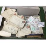 A LARGE COLLECTION OF CIRCULATED STAMPS LOOSE AND IN ENVELOPES