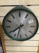 A CHLORIDE GENT BATTERY OPERATED WALL CLOCK DATED 1980