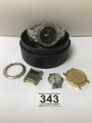 A QUANTITY OF WATCHES, CLAUDE VALENTINI, JUNGANS AND MORE