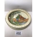 A ROYAL DOULTON PLATE "THE GALLANT FISHERS" WITH WRITING TO FRONT "O THE GALLANT FISHER'S LIFE IT IS