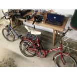 TWO VINTAGE FOLD UP BIKES BSA/PEUGEOT