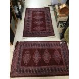 A PAIR OF VINTAGE CARPETS 120 X 79CMS