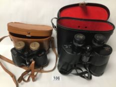 TWO PAIRS OF CASED BINOCULARS (SWALLOW, CHINON)