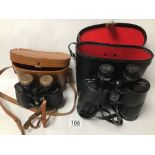 TWO PAIRS OF CASED BINOCULARS (SWALLOW, CHINON)