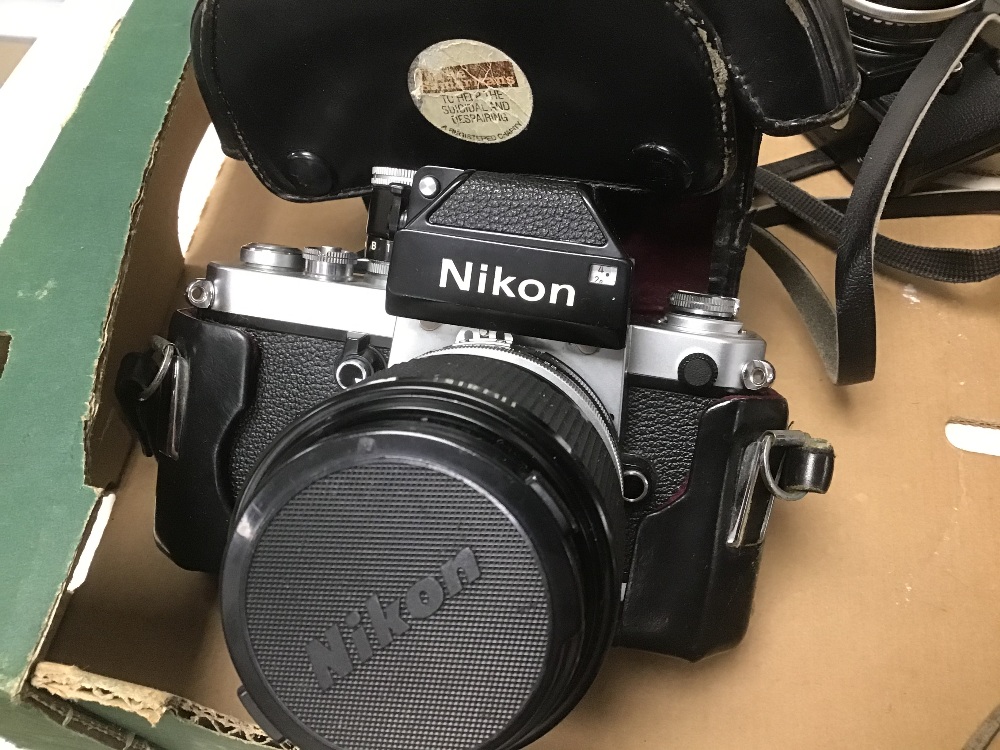 THREE NIKON CAMERAS WITH ONE OTHER, INCLUDES A NIKON F2, FE10, AND A M90 - Image 7 of 7