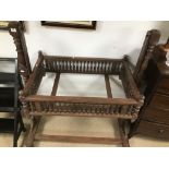 A VICTORIAN LARGE ROCKING CRIB