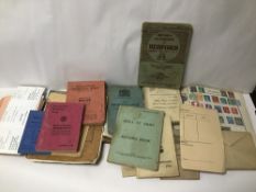 A COLLECTION OF EPHEMERA FROM 1920S - 40S MOTOR AND MILITARY RELATED