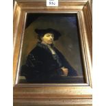 AUGUSTS KENT FRAMED OIL ON BOARD SIGNED AUGUSTS KENT 33 X 27CM