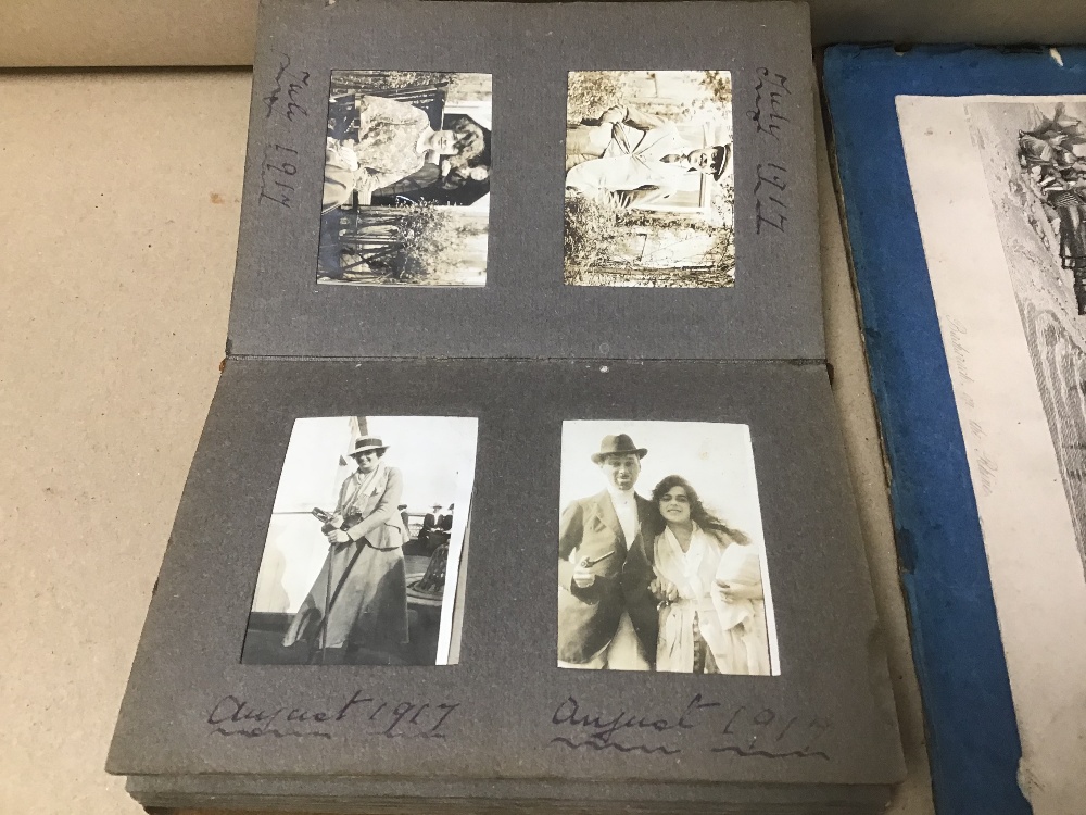 TWO EARLY 20TH CENTURY PHOTOGRAPH ALBUMS, ONE INCLUDING DATES DURING WWI, APPROX 70 IN TOTAL - Image 3 of 6