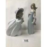 TWO LLADRO FIGURINES LARGEST 20CMS