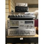 REALISTIC AUDIO EQUIPMENT SCT-24 CASSETTE DECK, WIDE RANGE STEREO FREQUENCY EQUALIZER 31-2000A,