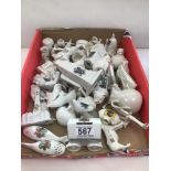A LARGE QUANTITY OF MIXED CRESTED CHINA INCLUDES GOSS, ARCADIA, TANK, PLANE, BULLDOG AND MORE