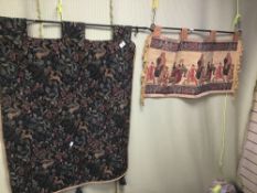 TWO EASTERN STYLE WALL HANGINGS LARGEST 105 X 82CMS