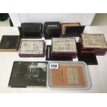 A COLLECTION OF GLASS PLATES, (136 SLIDES ALTOGETHER), BY THE IMPERIAL DRY PLATE CO, SOME BOXED SOME