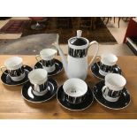 A VINTAGE PART COFFEE SET 1960'S THIRTEEN PIECES TROY WINDSOR