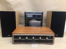 A SOLID-STATE HL AUDIO STEREO WITH DENON MISSION SPEAKERS SC-MIOK AND A MORPHY RICHARDS C.D PLAYER