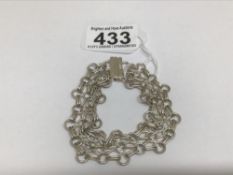 A 925 SILVER BRACELET, 25 GRAMS