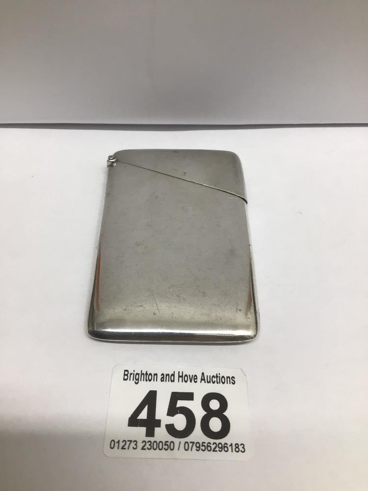 A HALLMARKED SILVER CARD CASE BY DEAKIN AND FRANCIS 8 X 5CM 59 GRAMS