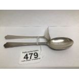 AN UNBOXED HALLMARKED SILVER CHRISTENING SET ART DECO PERIOD 1924 BY JAMES RAMSEY 44 GRAMS