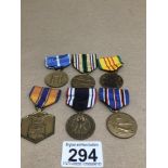 A QUANTITY OF MEDALS AND RIBBONS MAINLY AMERICAN