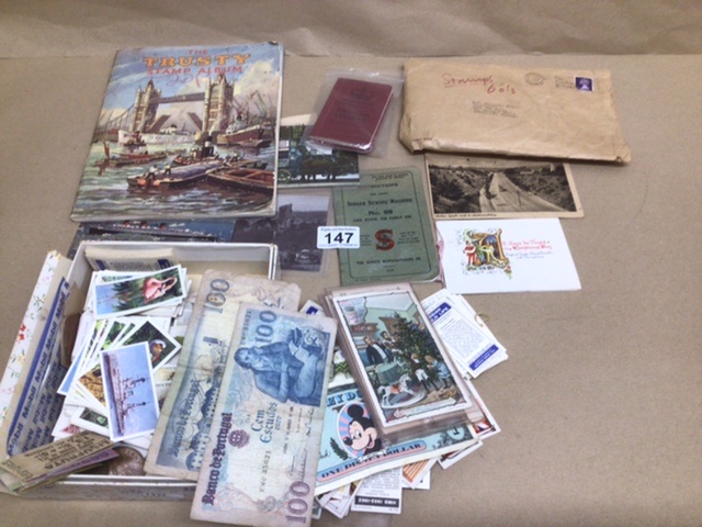 MIXED COLLECTABLE ITEMS, COINS, CIGARETTE CARDS, STAMPS AND POSTCARDS - Image 3 of 5