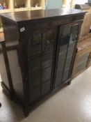 A VICTORIAN PERIOD GLASS FRONTED DISPLAY CABINET