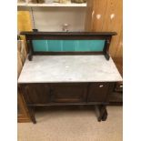 A VICTORIAN PERIOD MARBLE TOP WASHSTAND