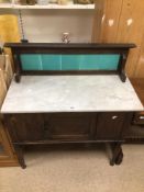 A VICTORIAN PERIOD MARBLE TOP WASHSTAND