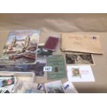 MIXED COLLECTABLE ITEMS, COINS, CIGARETTE CARDS, STAMPS AND POSTCARDS