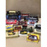 A COLLECTION OF BOXED DIE-CAST TOYS, MATCHBOX, BURAGO AND SHINSEI AND MORE