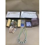 VINTAGE CLUTCH BAGS BY OROTON OF GERMANY WITH MIXED COSTUME JEWELLERY AND MORE