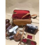 TWO VINTAGE CAMERAS BALDIA AND A VOIGLANDER VITO B BOTH WITH ACCESSORIES