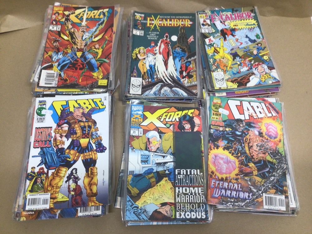 A QUANTITY OF VINTAGE MARVEL COMIC'S ALL IN CLEAR SLEEVES