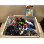 A LARGE QUANTITY OF PLASTIC TOYS AND FIGURES, DALEK, LEGO AND MORE