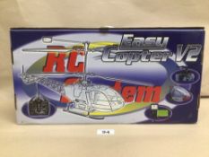 A BOXED REMOTE CONTROL R.C SYSTEM EASY COPTER V.2 HELICOPTER
