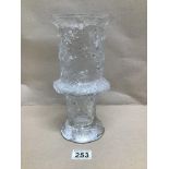 A TIMO SARPANEVA FROSTED GLASS VASE 1960'S DESIGN SIGNED TO BASE 25CM R50
