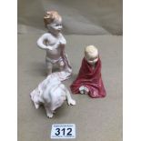 THREE ROYAL DOULTON FIGURINES 'FIRST STEPS' HN3361, PEEKABOO HN3363 AND 'THIS LITTLE PIG, HN1793