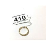 AN 18CT GOLD WEDDING BAND THREE GRAMS SIZE K