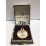 A BOXED FAVRE-LEUBA TOP WIND POCKET WATCH